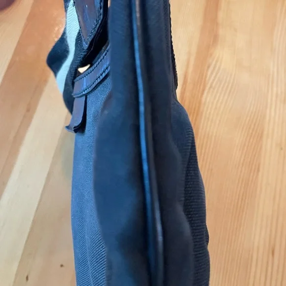 Gucci Half Moon Vintage Black Canvas Shoulder Bag GUC - Picture 10 of 11